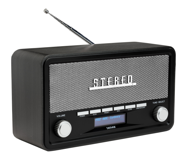 Denver Radio retro DAB+/FM Denver DAB-18 dark grey - 1535075 - zdjęcie 3